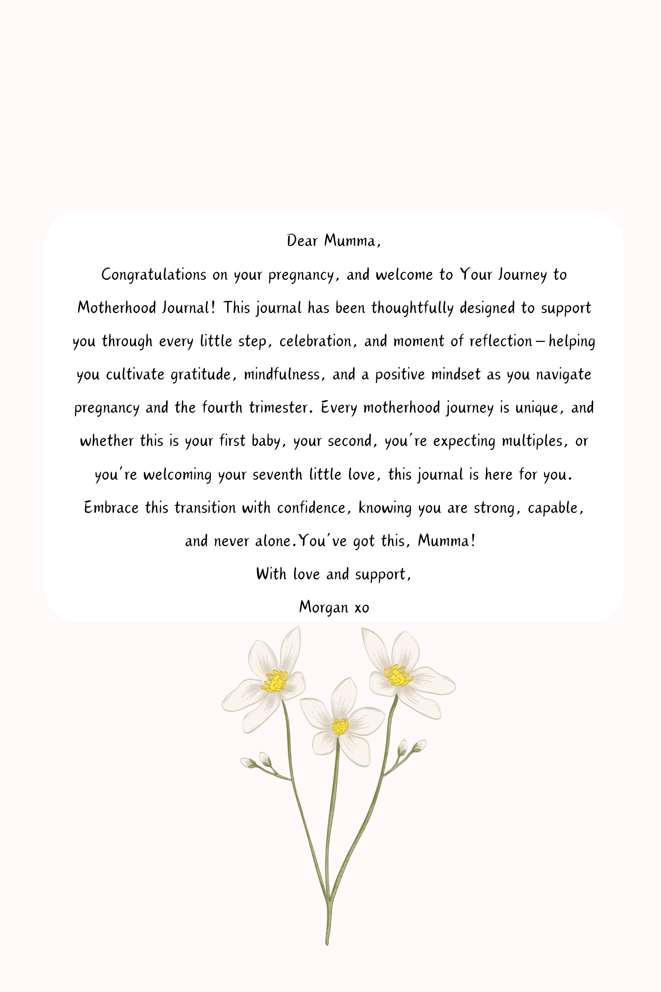 Digital Copy of Journey to Motherhood Journal